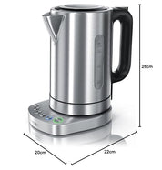 3000 Watt Edelstahl Wasserkocher mit Temperaturstufen - 4 wählbare Temperatureinstellungen - Warmhaltefunktion 30min - 3000W Leistungsaufnahme Schnellkoch Wasserkocher - integrierter Kalkfilter